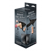 Черный пояс для женщин BEST SELECT с 3 насадками - LOVETOY (А-Полимер) - купить с доставкой в Набережных Челнах