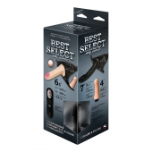 Черный женский пояс BEST SELECT с 3 насадками и вибрацией - LOVETOY (А-Полимер) - купить с доставкой в Набережных Челнах