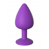 Фиолетовая анальная пробка со стразом Her Little Gem Large Plug - 9,5 см. - Pipedream - купить с доставкой в Набережных Челнах