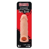 Телесная насадка EXTENDER WITH BALL STRAP 5.5 - 14 см. - Dream Toys - в Набережных Челнах купить с доставкой