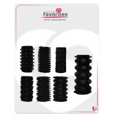 Набор из 7 черных насадок PENIS SLEEVES SET - Dream Toys - в Набережных Челнах купить с доставкой