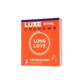 Презервативы с продлевающим эффектом LUXE Royal Long Love - 3 шт. - Luxe - купить с доставкой в Набережных Челнах