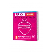 Презервативы с ароматом клубники LUXE Royal Strawberry Collection - 3 шт. - Luxe - купить с доставкой в Набережных Челнах