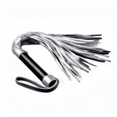 Серебристая плетка Struggle My Flogger с черной ручкой - 45 см. - Lovetoy - купить с доставкой в Набережных Челнах