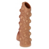 Телесная насадка с бугорками и открытой головкой Nude Sleeve M - 12 см. - KOKOS - в Набережных Челнах купить с доставкой