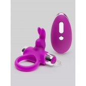 Лиловое виброкольцо с пультом ДУ Remote Control Cock Ring - Happy Rabbit - в Набережных Челнах купить с доставкой