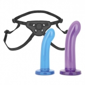 Страпон унисекс Beginners Strap-On с 2 насадками - 15 и 13 см. - Lux Fetish - купить с доставкой в Набережных Челнах