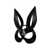 Черная кожаная маска зайки Miss Bunny - БДСМ Арсенал - купить с доставкой в Набережных Челнах