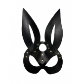Черная кожаная маска зайки Miss Bunny - БДСМ Арсенал - купить с доставкой в Набережных Челнах