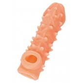 Телесная закрытая насадка с пупырышками Cock Sleeve Size L - 17,6 см. - KOKOS - в Набережных Челнах купить с доставкой