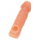 Телесная закрытая насадка с шершавой головкой Cock Sleeve Size L - 17,6 см. - KOKOS - в Набережных Челнах купить с доставкой