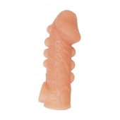 Телесная закрытая насадка с шишечками Cock Sleeve Size L - 17,6 см. - KOKOS - в Набережных Челнах купить с доставкой