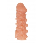 Телесная закрытая насадка с шариками Cock Sleeve Size M - 15,6 см. - KOKOS - в Набережных Челнах купить с доставкой