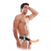 Телесный полый страпон с вибрацией 8  Vibrating Hollow Strap-On - 20,5 см. - Pipedream - купить с доставкой в Набережных Челнах