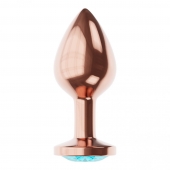 Пробка цвета розового золота с малиновым кристаллом Diamond Topaz Shine L - 8,3 см. - Lola Games - купить с доставкой в Набережных Челнах