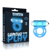 Голубое, светящееся в темноте эрекционное виброкольцо Lumino Play Vibrating Penis Ring - Lovetoy - в Набережных Челнах купить с доставкой