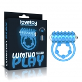 Голубое, светящееся в темноте виброкольцо Lumino Play Vibrating Penis Ring - Lovetoy - в Набережных Челнах купить с доставкой