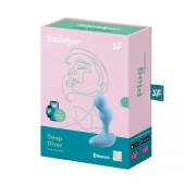 Голубой анальный вибростимулятор Deep Driver - 11,2 см. - Satisfyer - в Набережных Челнах купить с доставкой