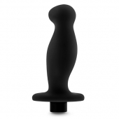 Черный анальный вибромассажёр Silicone Vibrating Prostate Massager 02 - 10,8 см. - Blush Novelties - в Набережных Челнах купить с доставкой