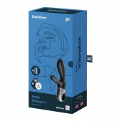 Черный анальный вибратор Heat Climax+ с функцией нагрева - 20,6 см. - Satisfyer - в Набережных Челнах купить с доставкой
