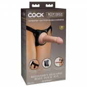 Страпон с телесной насадкой на присоске Beginner s Silicone Body Dock Kit - 14 см. - Pipedream - купить с доставкой в Набережных Челнах