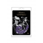 Зажимы для сосков с фиолетовой цепочкой Sweet Caress Nipple Chain - Sweet Caress - купить с доставкой в Набережных Челнах