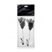 Зажимы для сосков с черными перьями Sweet Caress Feather Nipple Clumps - Sweet Caress - купить с доставкой в Набережных Челнах