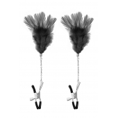 Зажимы для сосков с черными перьями Sweet Caress Feather Nipple Clumps - Sweet Caress - купить с доставкой в Набережных Челнах