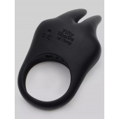 Черное эрекционное виброкольцо Sensation Rechargeable Vibrating Rabbit Love Ring - Fifty Shades of Grey - в Набережных Челнах купить с доставкой
