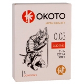 Тонкие презервативы OKOTO Thin Extra Soft - 3 шт. - Sitabella - купить с доставкой в Набережных Челнах
