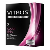 Ультратонкие презервативы VITALIS PREMIUM super thin - 3 шт. - Vitalis - купить с доставкой в Набережных Челнах