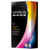 Цветные ароматизированные презервативы VITALIS PREMIUM color   flavor - 12 шт. - Vitalis - купить с доставкой в Набережных Челнах