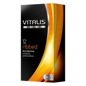 Ребристые презервативы VITALIS PREMIUM ribbed - 12 шт. - Vitalis - купить с доставкой в Набережных Челнах