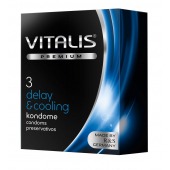 Презервативы VITALIS PREMIUM delay   cooling с охлаждающим эффектом - 3 шт. - Vitalis - купить с доставкой в Набережных Челнах