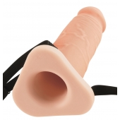 Телесный реалистичный фаллоимитатор с полостью Silicone Hollow Extension - 20 см. - Pipedream - купить с доставкой в Набережных Челнах