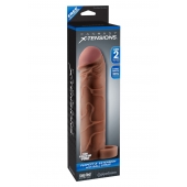 Коричневая насадка с кольцом Perfect 2 Extension with Ball Strap - 19 см. - Pipedream - в Набережных Челнах купить с доставкой