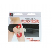 Металлические наручники с чёрной меховой опушкой - Dream Toys - купить с доставкой в Набережных Челнах