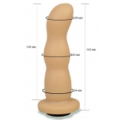 Телесная рельефная насадка Harness - 14,2 см. - LOVETOY (А-Полимер) - купить с доставкой в Набережных Челнах