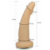 Телесная гладкая насадка Harness - 14,7 см. - LOVETOY (А-Полимер) - купить с доставкой в Набережных Челнах