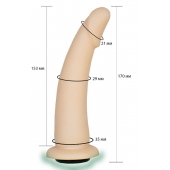 Телесная гладкая насадка-фаллоимитатор Harness - 17 см. - LOVETOY (А-Полимер) - купить с доставкой в Набережных Челнах