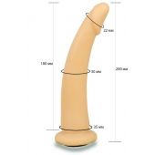 Телесная гладкая насадка-фаллоимитатор Harness - 20 см. - LOVETOY (А-Полимер) - купить с доставкой в Набережных Челнах