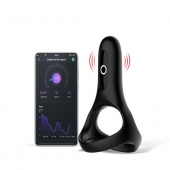 Черное виброкольцо Magic Motion Rise с подхватом мошонки - Magic Motion - в Набережных Челнах купить с доставкой