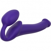 Фиолетовый безремневой страпон Silicone Bendable Strap-On - size S - Strap-on-me - купить с доставкой в Набережных Челнах