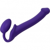 Фиолетовый безремневой страпон Silicone Bendable Strap-On - size M - Strap-on-me - купить с доставкой в Набережных Челнах
