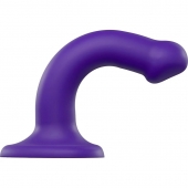 Фиолетовый фаллоимитатор-насадка Strap-On-Me Dildo Dual Density size S - 17 см. - Strap-on-me - купить с доставкой в Набережных Челнах
