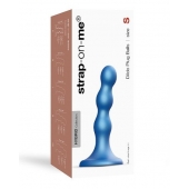 Голубая насадка Strap-On-Me Dildo Plug Balls size S - Strap-on-me - купить с доставкой в Набережных Челнах
