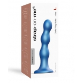 Голубая насадка Strap-On-Me Dildo Plug Balls size L - Strap-on-me - купить с доставкой в Набережных Челнах