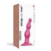 Розовая насадка Strap-On-Me Dildo Plug Beads size S - Strap-on-me - купить с доставкой в Набережных Челнах