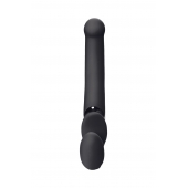 Черный безремневой вибрострапон Silicone Bendable Strap-On - size XL - Strap-on-me - купить с доставкой в Набережных Челнах
