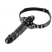 Черный кляп-фаллоимитатор Double Penis Gag - Fetish Tentation - купить с доставкой в Набережных Челнах